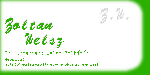 zoltan welsz business card